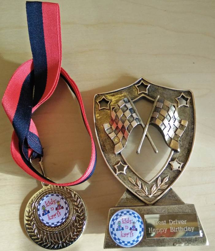 kids n karts medals and trophy